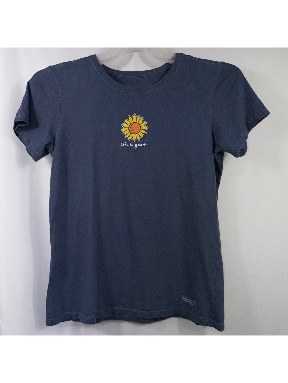 Life is Good Vintage Women’s M Sunflower Tee Blue